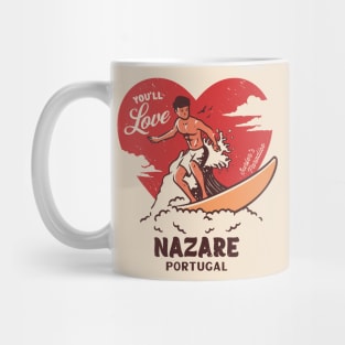 Vintage Surfing You'll Love Nazare, Portugal // Retro Surfer's Paradise Mug